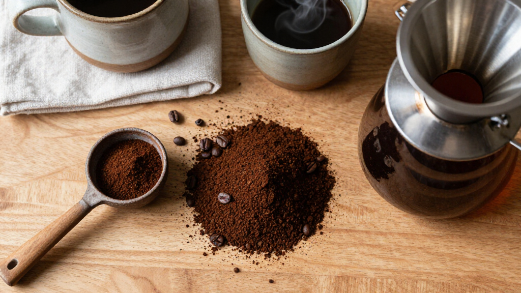 coarse ground coffee beans