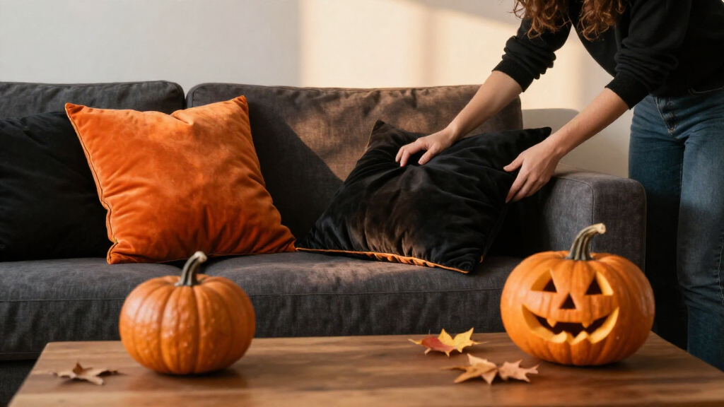 Halloween decorative throw pillows