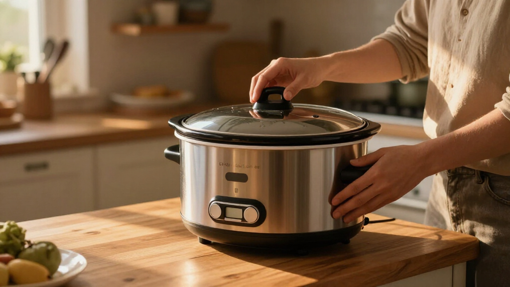 programmable slow cooker with locking lid