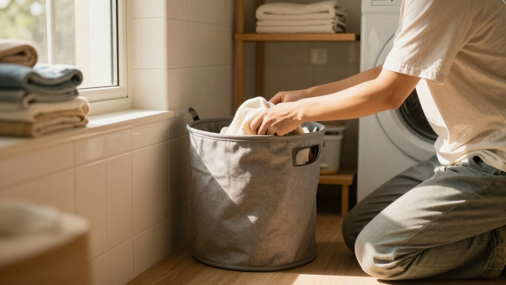 slim laundry hamper small space