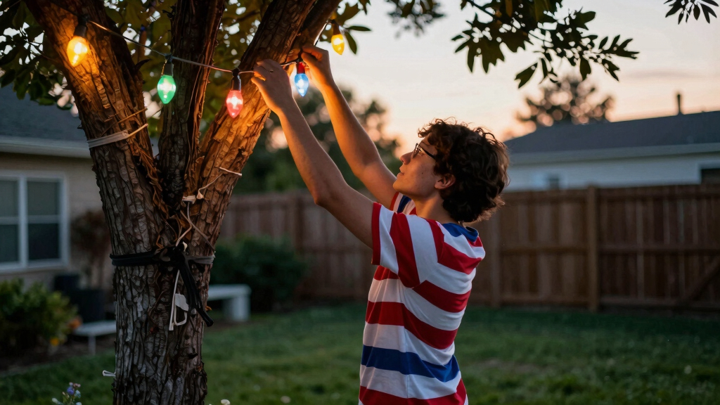patriotic outdoor string lights