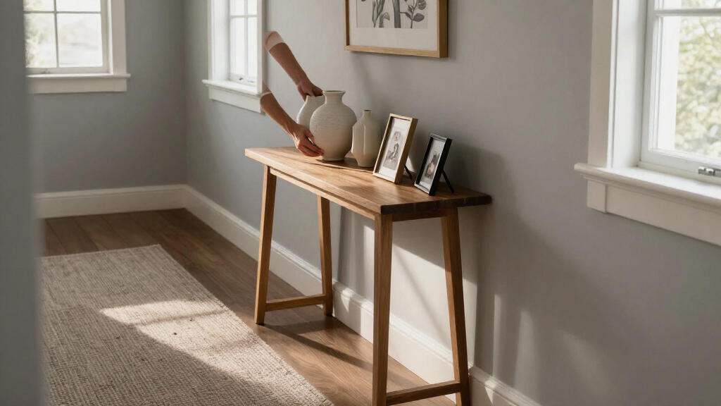 narrow console table for hallway