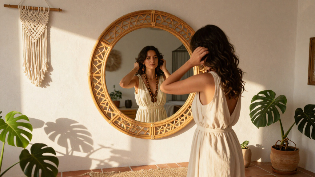 boho wall mirrors