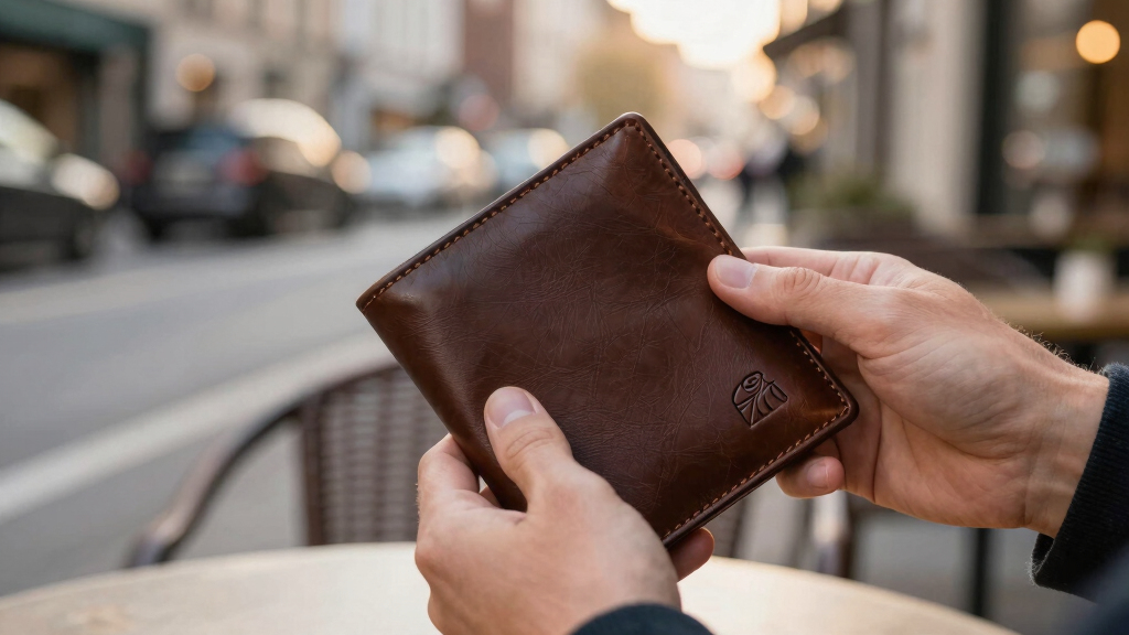 high end leather wallet for men