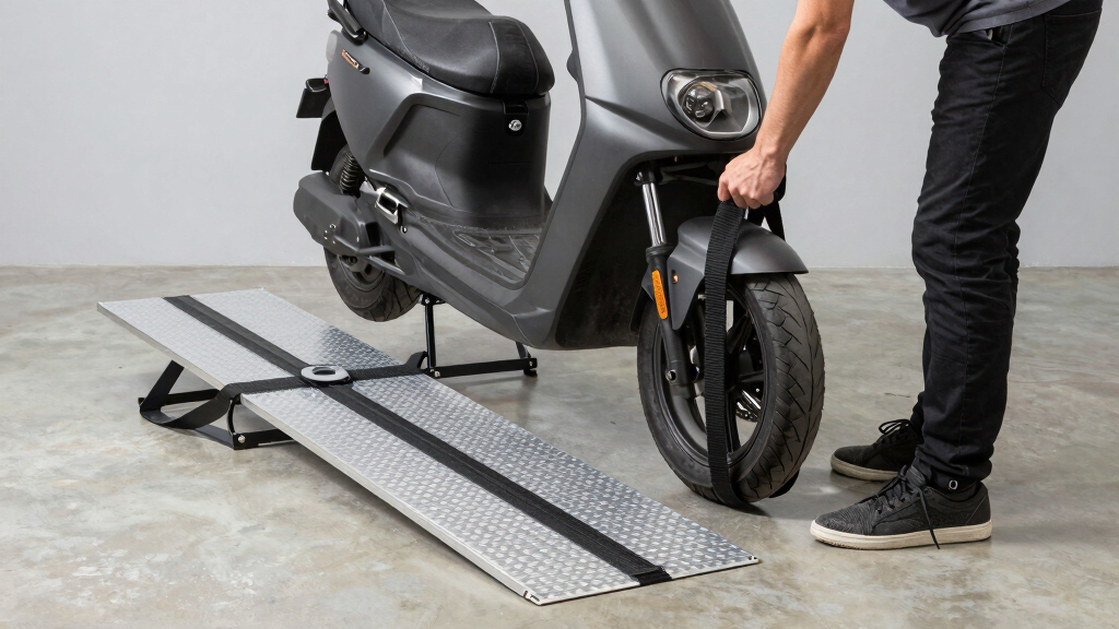 best loading ramp with safety straps for motorcycles