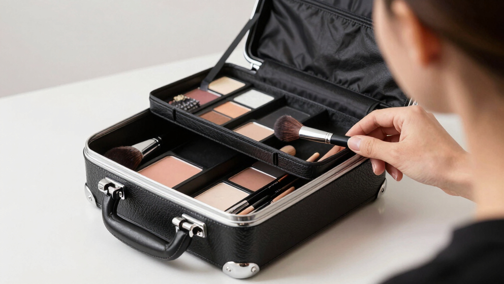 high end makeup train case