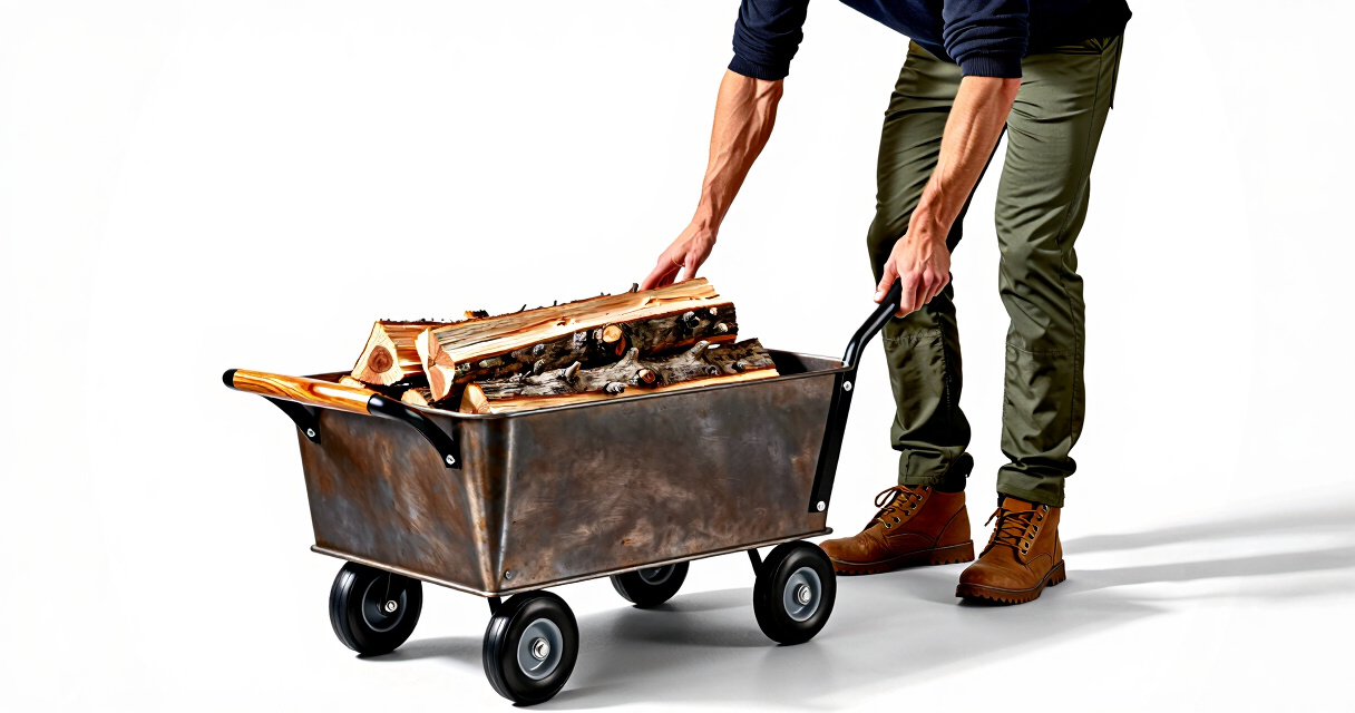 best firewood cart heavy duty rolling