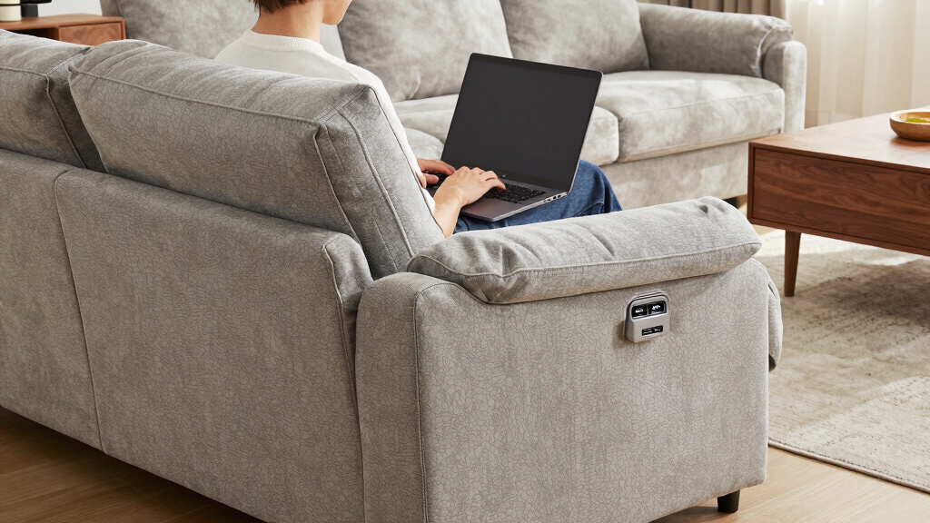 best power reclining sectional sofa with USB ports