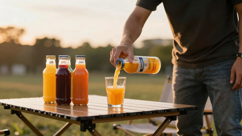 best folding table for juice pop-up