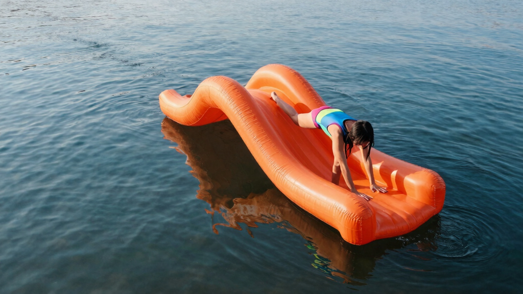 best floating lake water slides