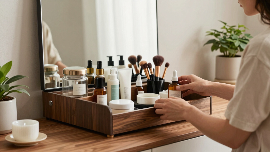 best vanity sets with storage for self-care spaces