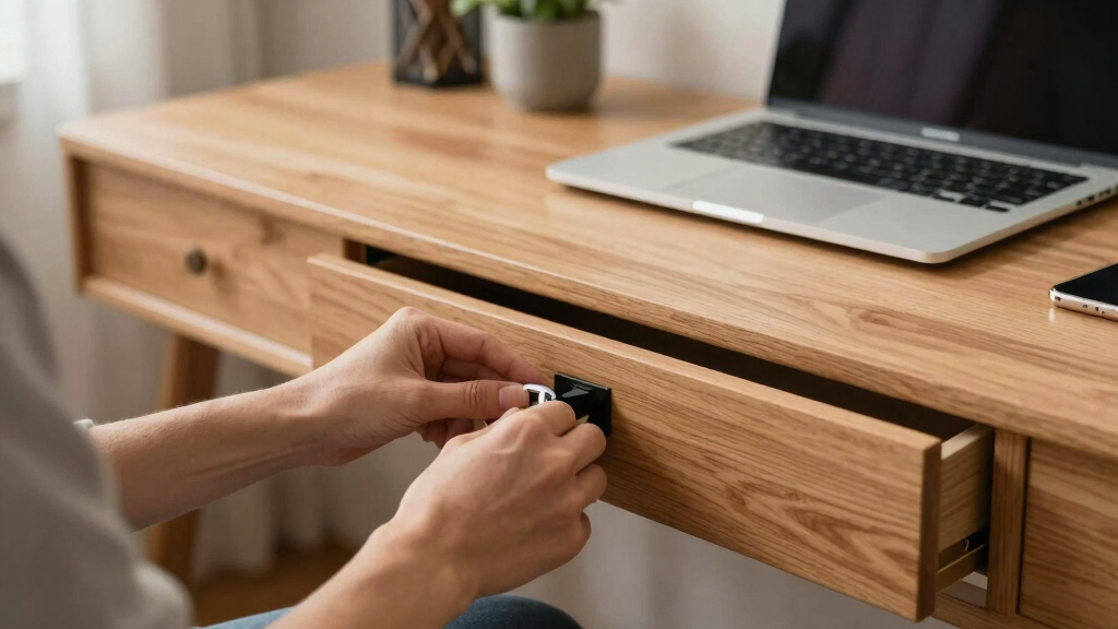 under desk drawer locking
