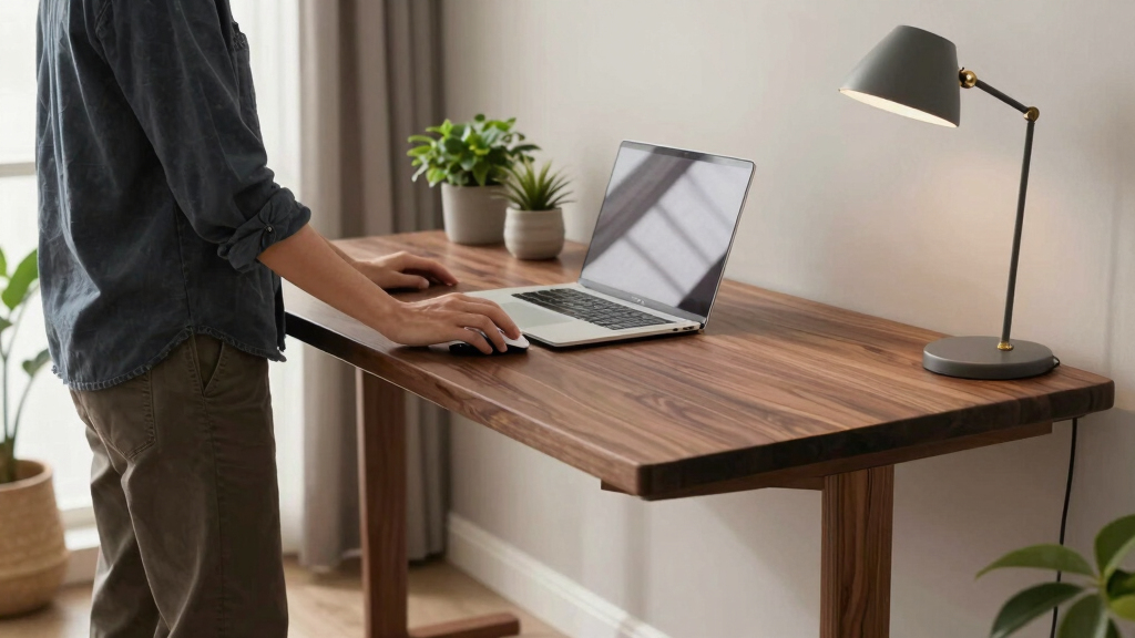 best standing desk wood top premium