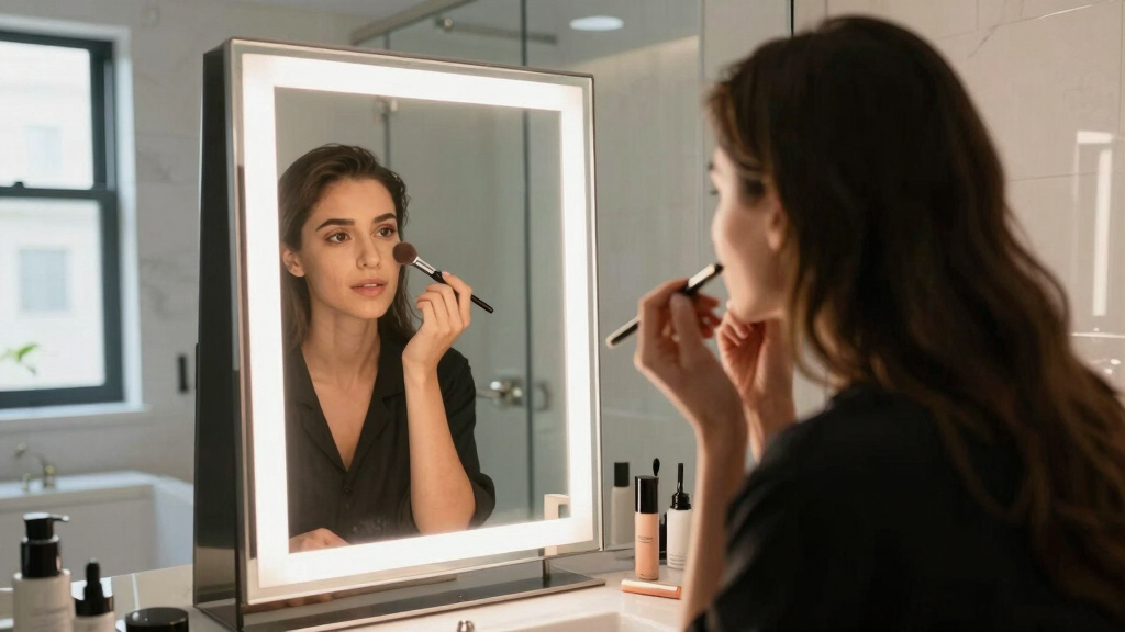 best tri fold lighted vanity mirror