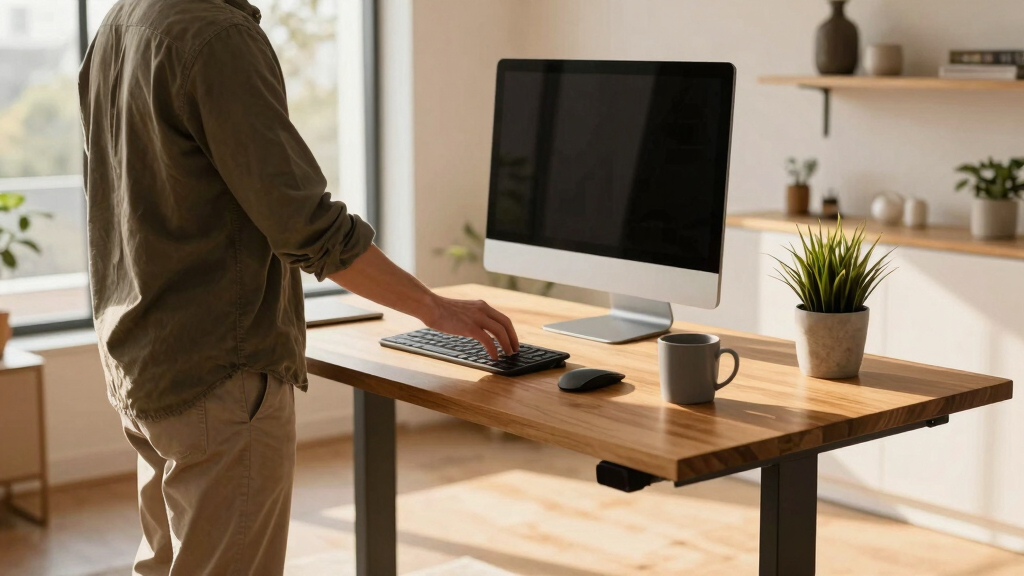 Executive standing desk for remote CEOs