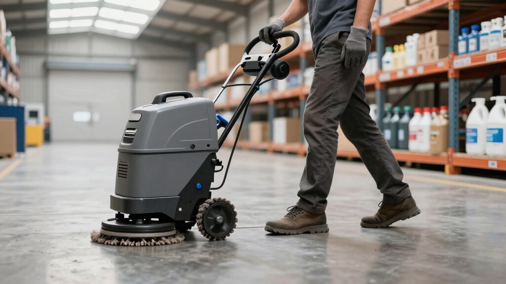 best commercial floor scrubber machine walk behind