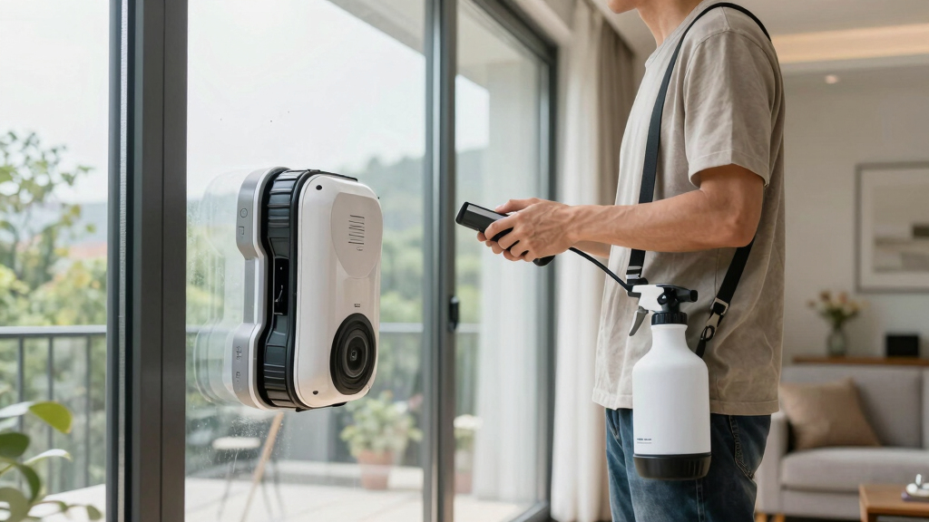 best robotic window cleaner with spray function