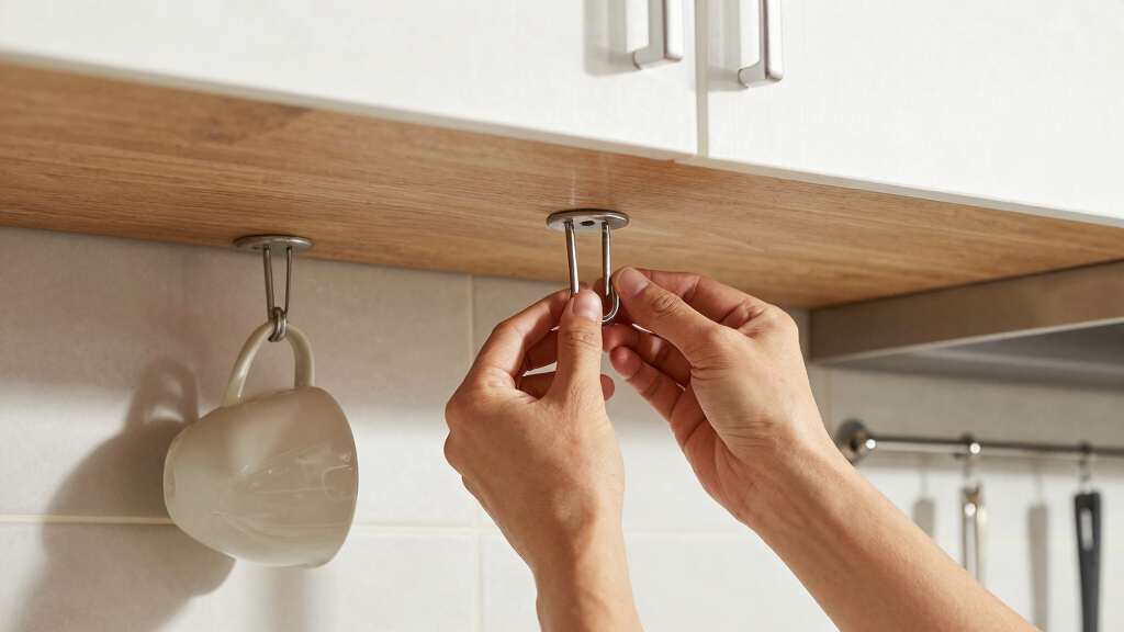 best under cabinet mug hooks