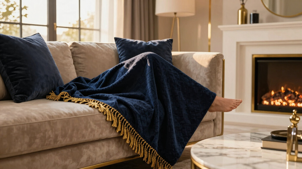 best decorative throw blankets for luxury living rooms