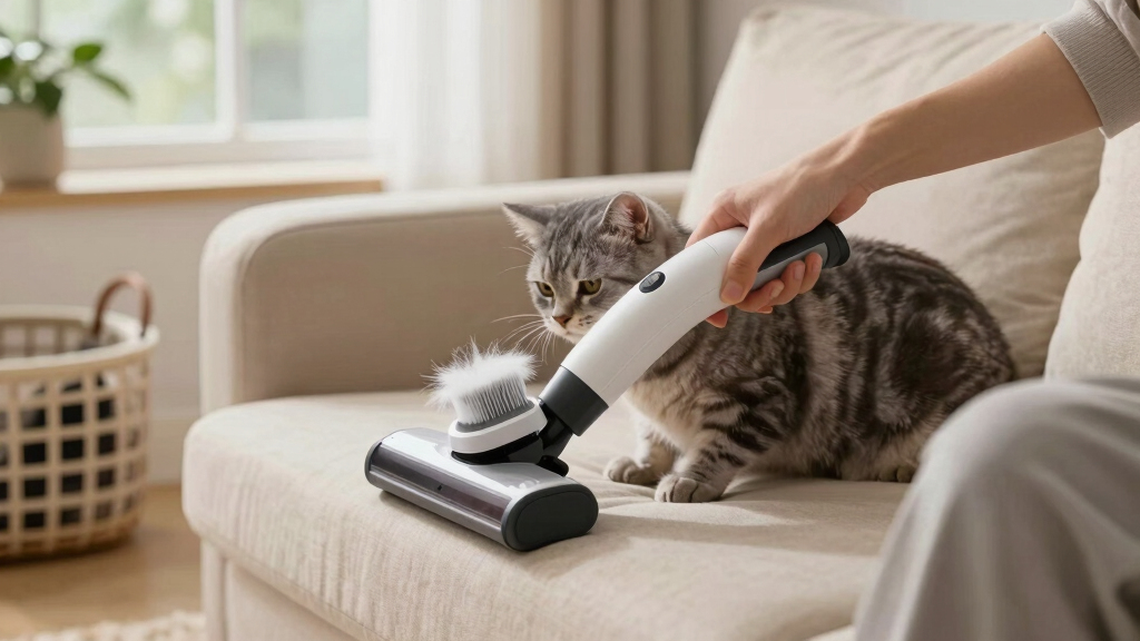 best cat grooming brush vacuum combo