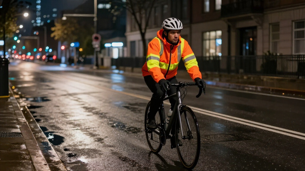 high visibility waterproof jacket for night commuting