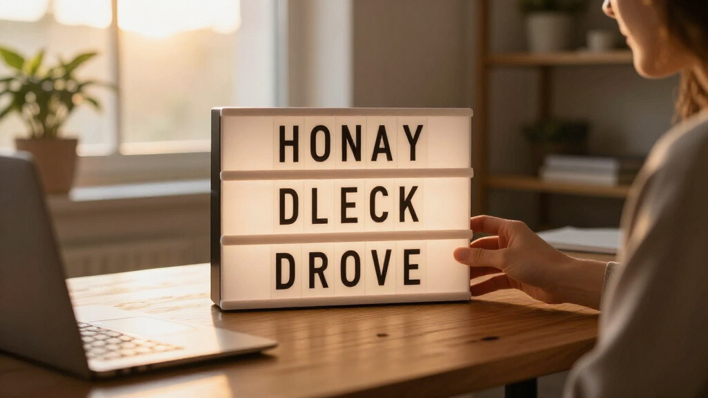 custom name light box