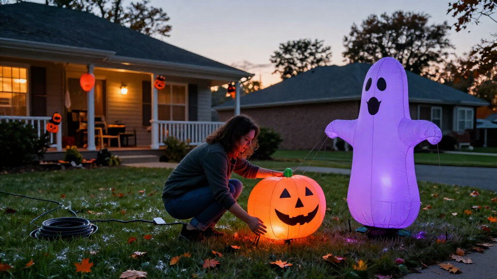 Halloween inflatable yard decorations