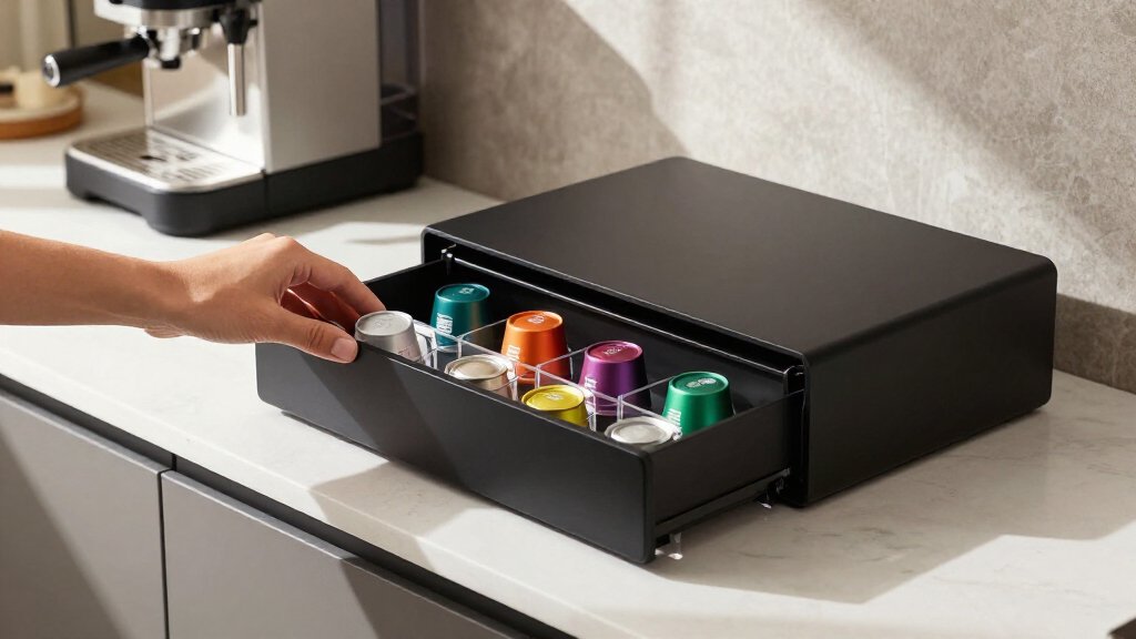 coffee pod drawer for countertop