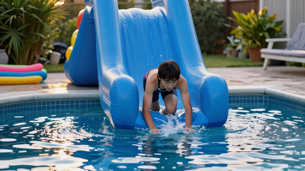 inflatable pool water slides