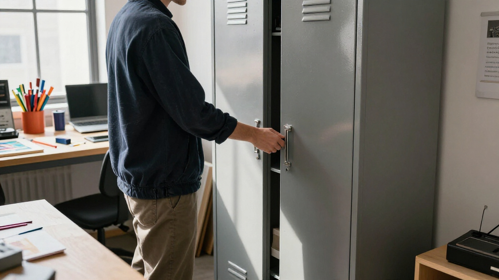 steel storage locker for studio