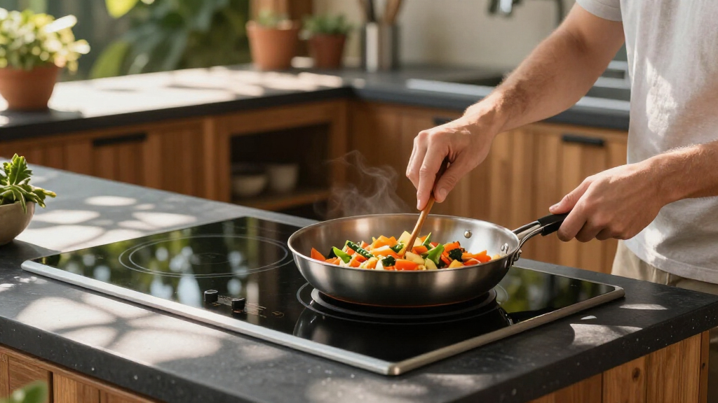 premium induction cooktops with integrated ventilation
