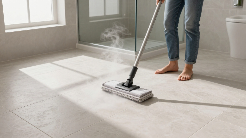 best steam mop for textured bathroom tile