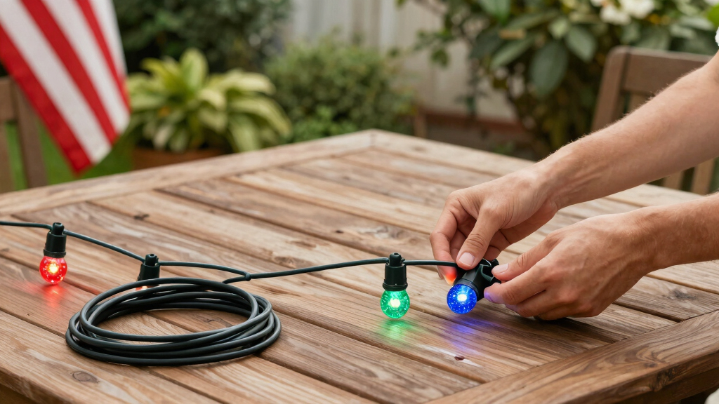 patriotic outdoor string lights