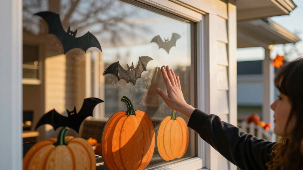 Halloween window clings