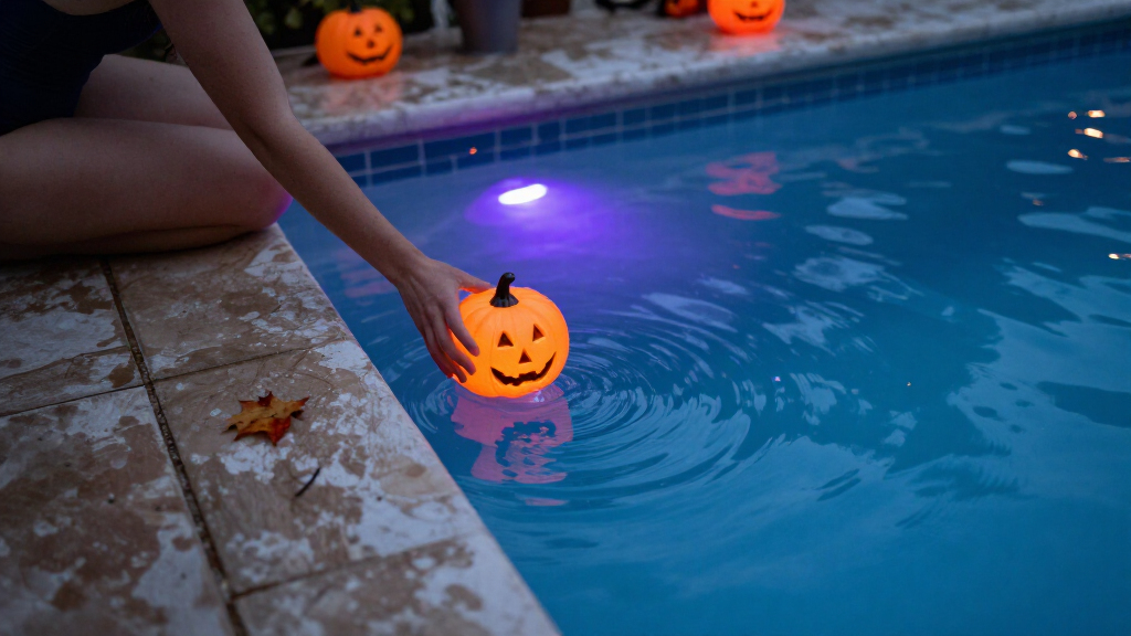 Halloween pool lights