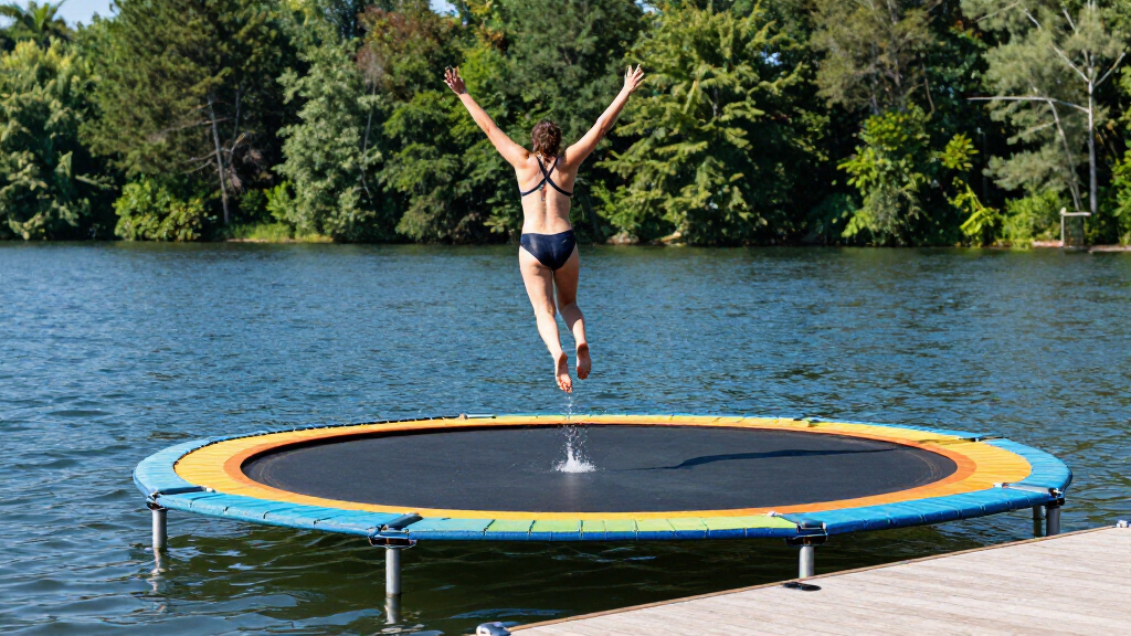 rated lake floating trampolines