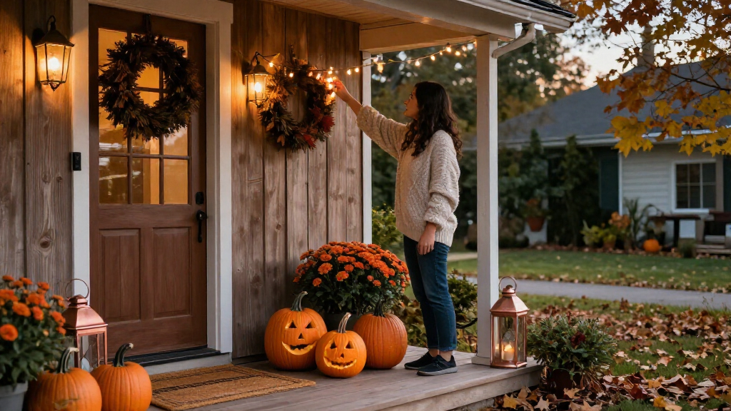 Halloween porch decorations