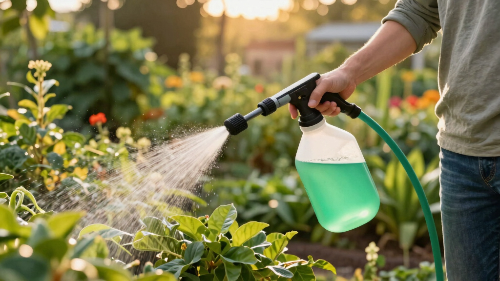 hoseend sprayer for liquid fertilizers