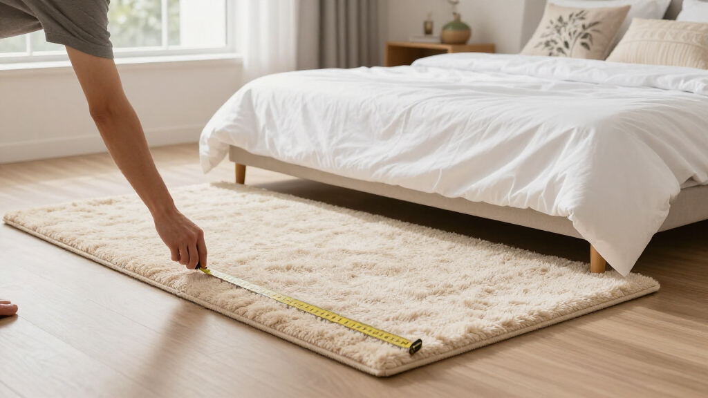 rug size for queen bed