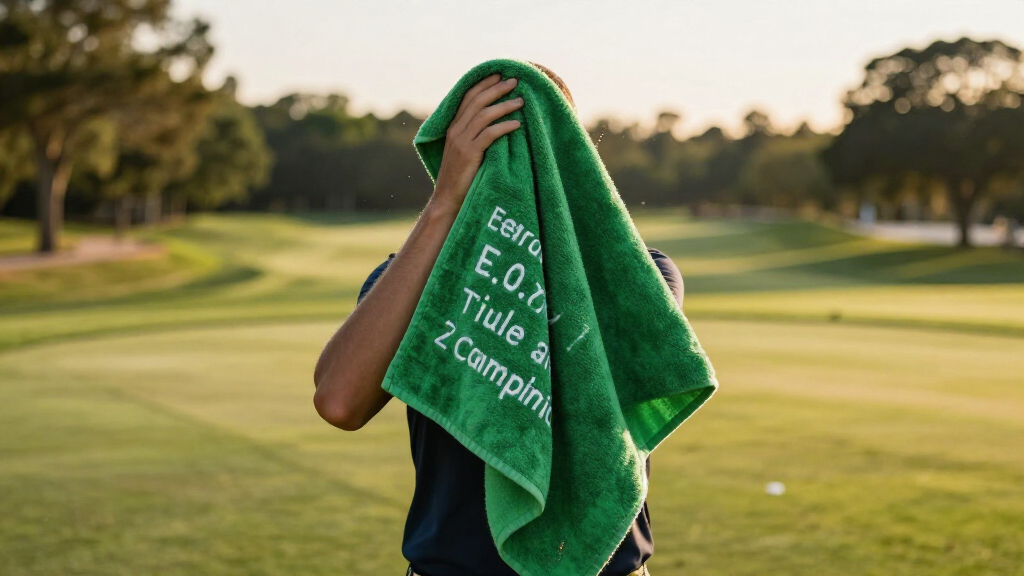 motivational quote golf towels