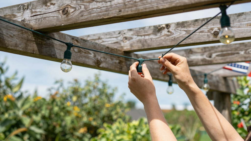 patriotic outdoor string lights