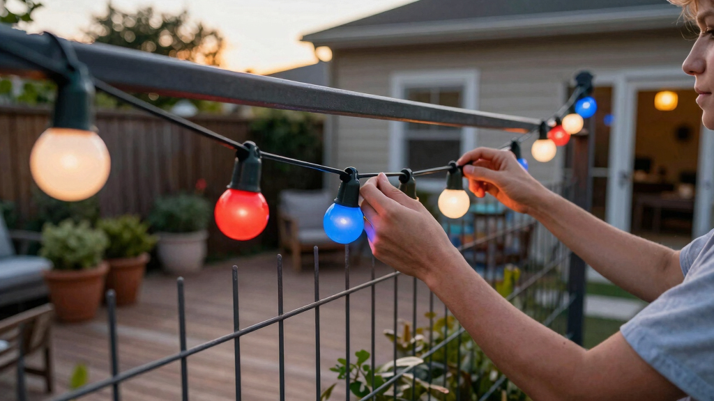 patriotic outdoor string lights