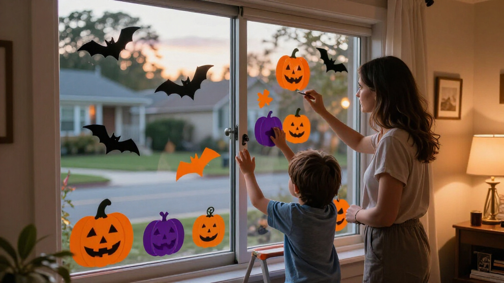 Halloween window clings