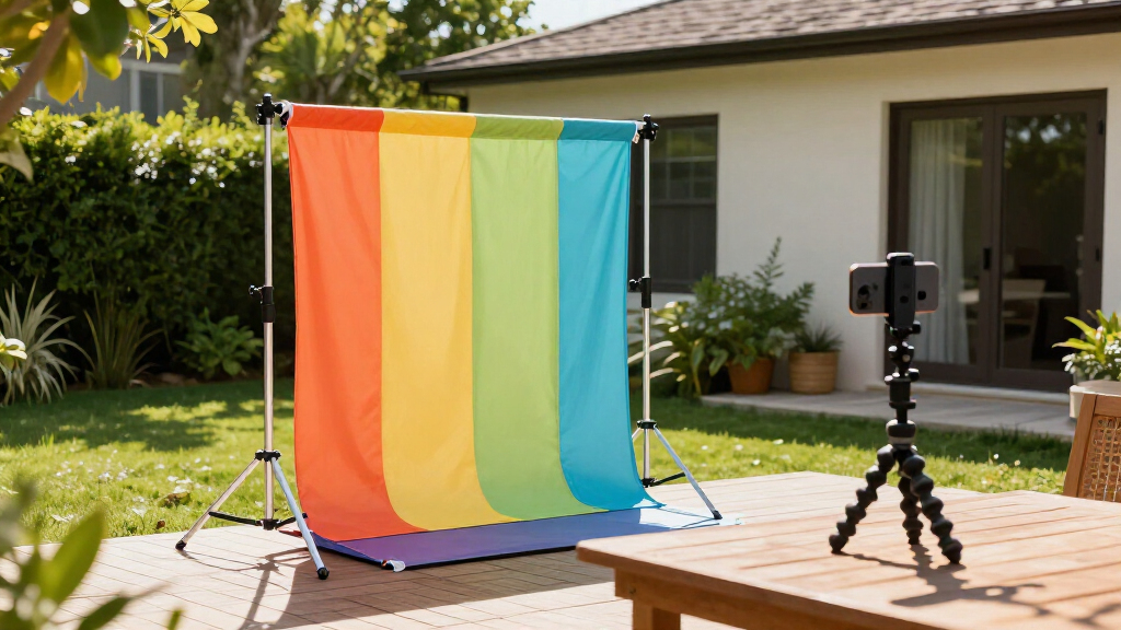 portable backdrop stand kit for stem content creators