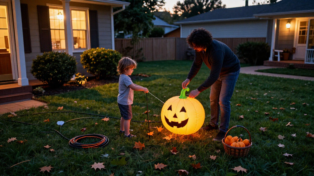 Halloween garden inflatables