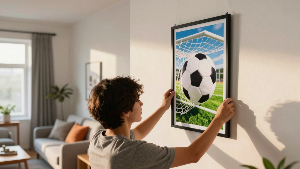 soccer-themed wall art