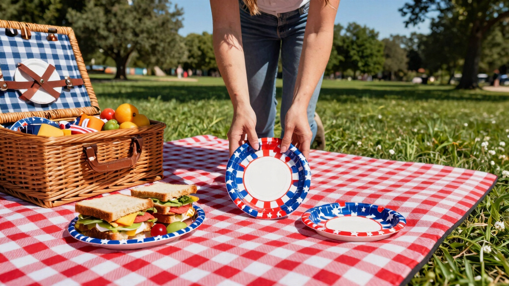 patriotic family picnic supplies