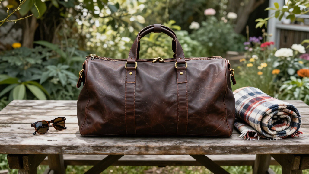 premium leather duffle bags for weekend trips