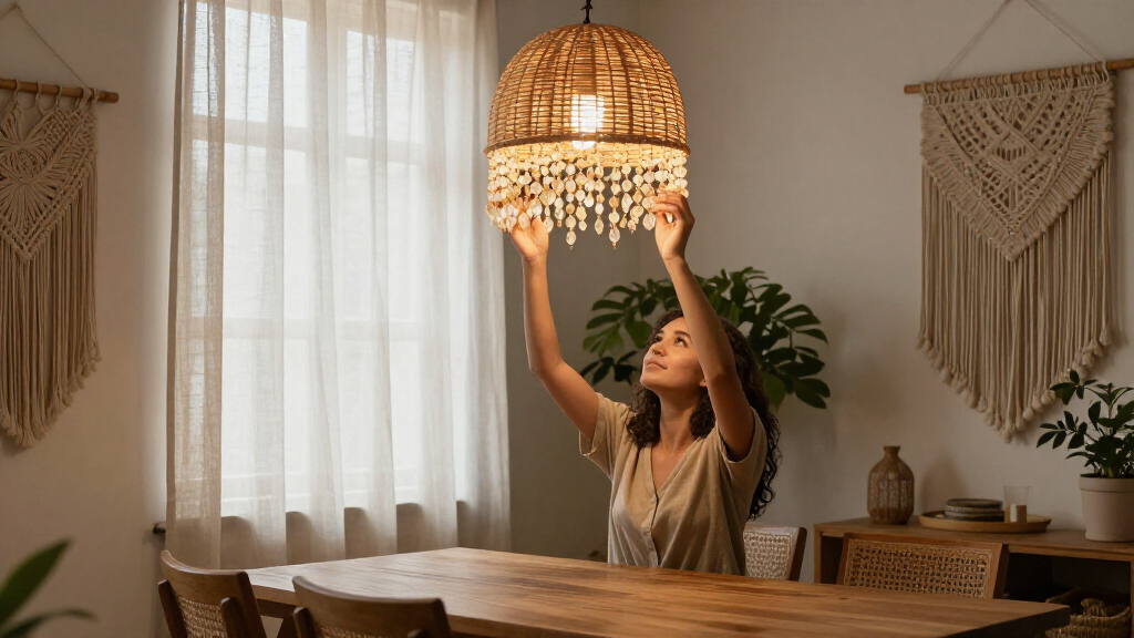 boho chandelier for dining room