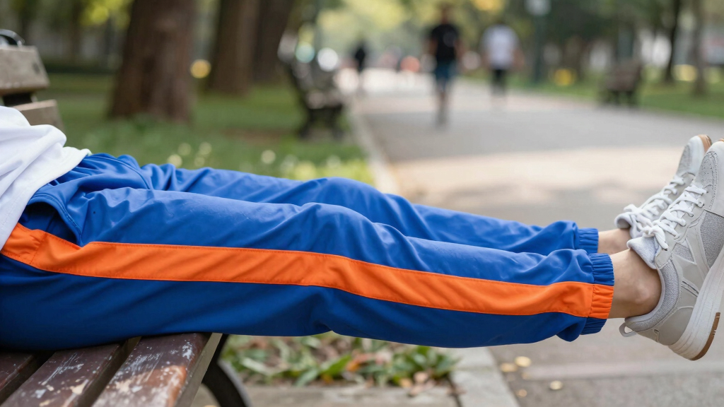 best blue and orange track pants